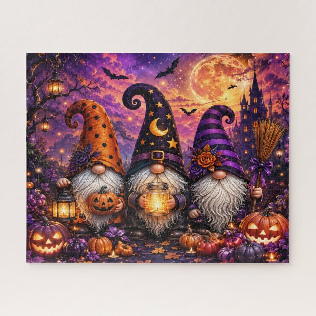 Rompecabezas de Gnomo de Halloween (Horizontal)
