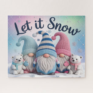 Rompecabezas de gnomos de Dejad que nieve