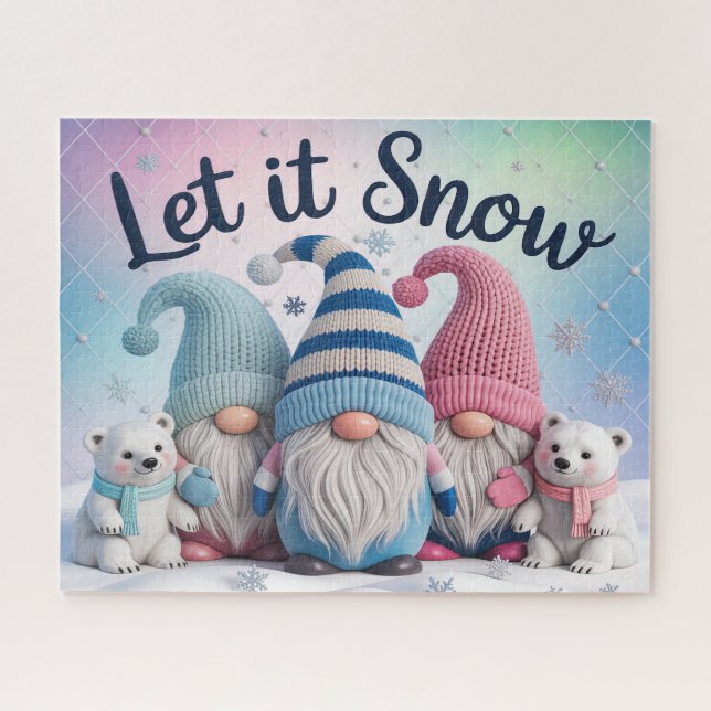 Rompecabezas de gnomos de Dejad que nieve (Horizontal)