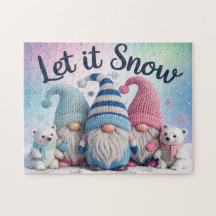 Rompecabezas de gnomos de dejar nevar