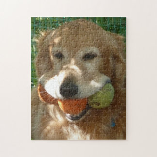 Rompecabezas de Golden Retriever y Pelotas de Teni