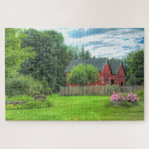 rompecabezas de granero de campo