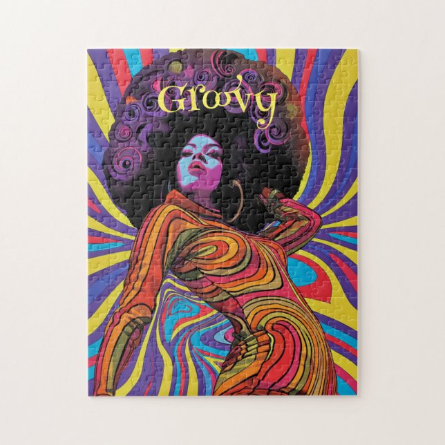 Rompecabezas de Groovy Retro Jigsaw (Vertical)