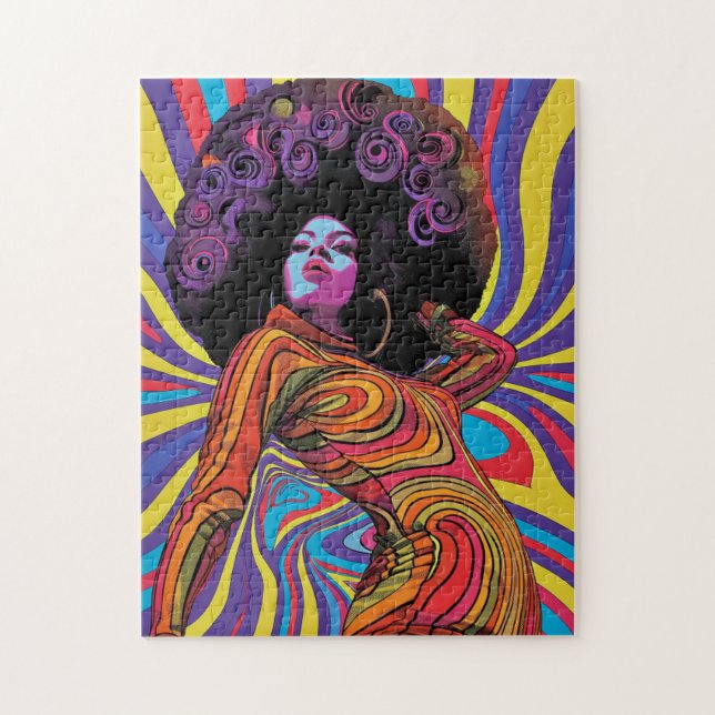 Rompecabezas de Groovy Retro Jigsaw (Vertical)