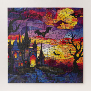 Rompecabezas de Halloween con vidrio templado Art 