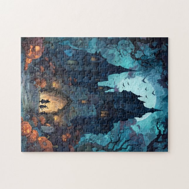 Rompecabezas de Halloween en el Castillo Gótico (Horizontal)