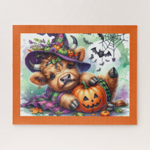 Rompecabezas de Halloween Highland Cow