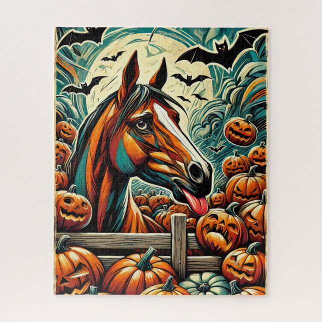 Rompecabezas de Halloween Horse 500 Piece (Vertical)