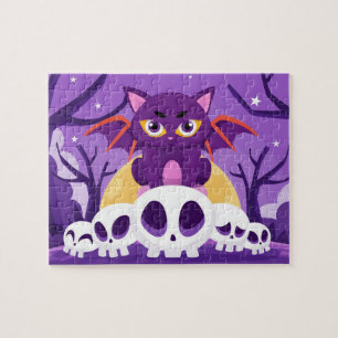 Rompecabezas de Halloween Murciélago Catavalo Crán