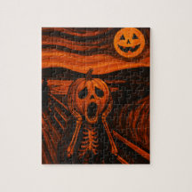 Rompecabezas de Halloween - Skeleton de la calabaz