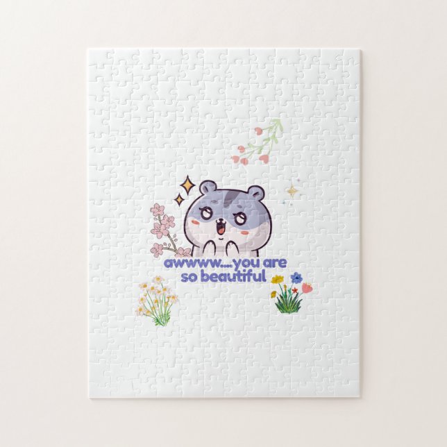 Rompecabezas de hamster con estética adorable (Vertical)