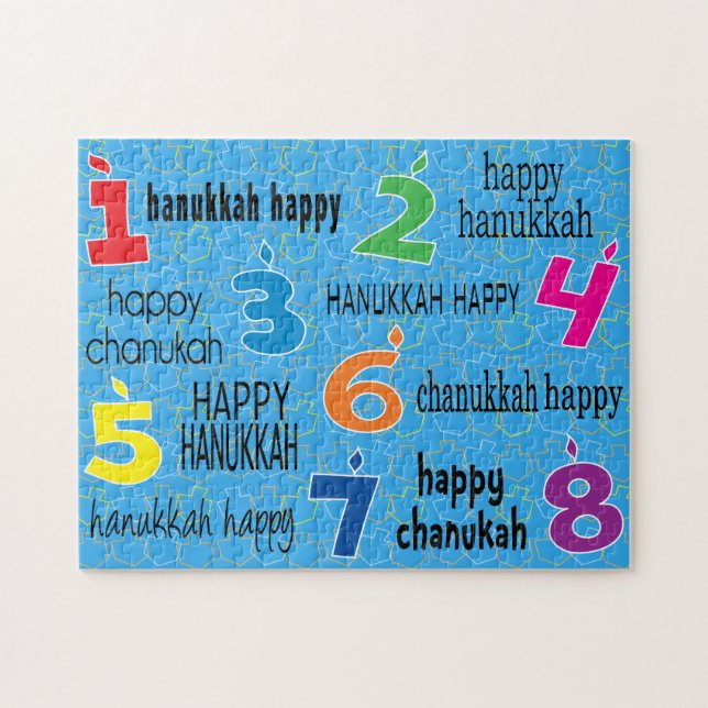 Rompecabezas de Hanukkah "Hanukkah Happy" (Horizontal)