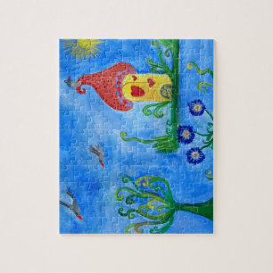 Rompecabezas de hongos con caja de regalo