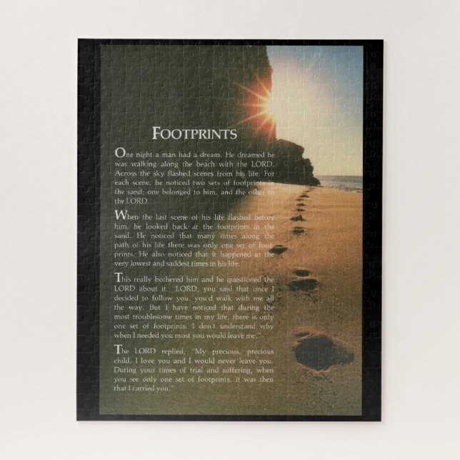 Rompecabezas de huellas grandes (Vertical)