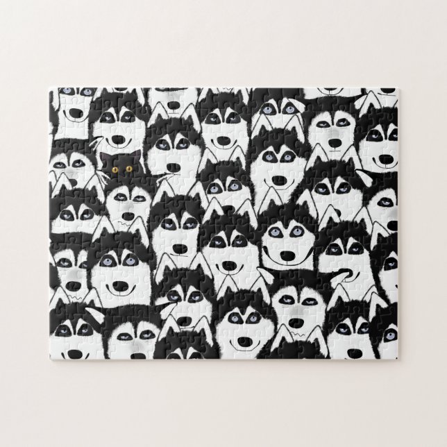 Rompecabezas de Huskies (Horizontal)