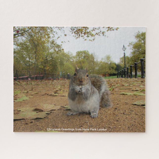 Rompecabezas de Hyde Park Londres Ardilla Gris (Horizontal)