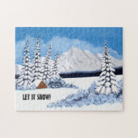 Rompecabezas de invierno nevado