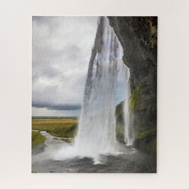 Rompecabezas de Islandia - Caídas de Seljalandsfos (Vertical)
