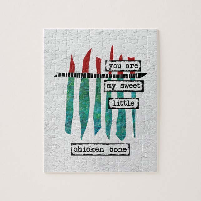 Rompecabezas de jigsaw con huesos de pollo dulce - (Vertical)