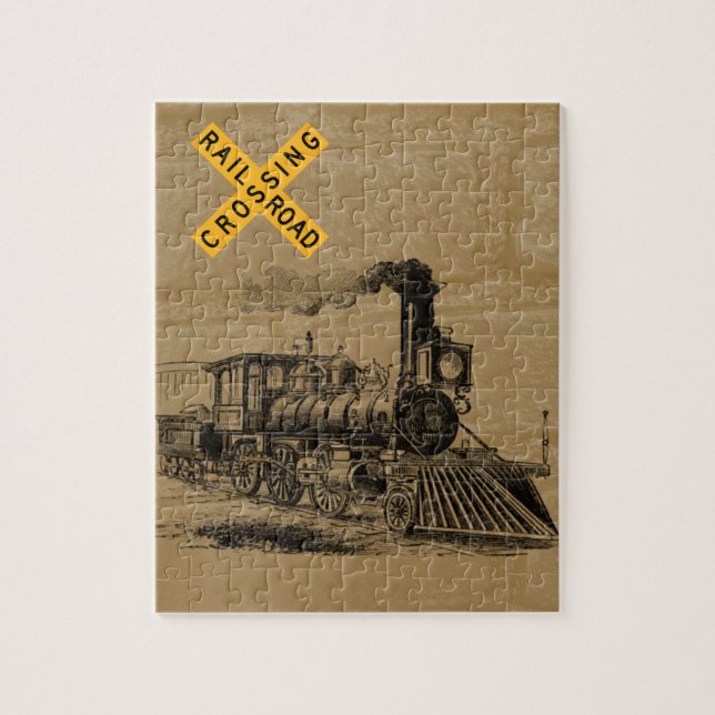 Rompecabezas de jigsaw decorativo de trenes de épo (Vertical)