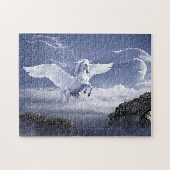 Rompecabezas de Jigsaw en blanco pegasus Unicorn (Horizontal)