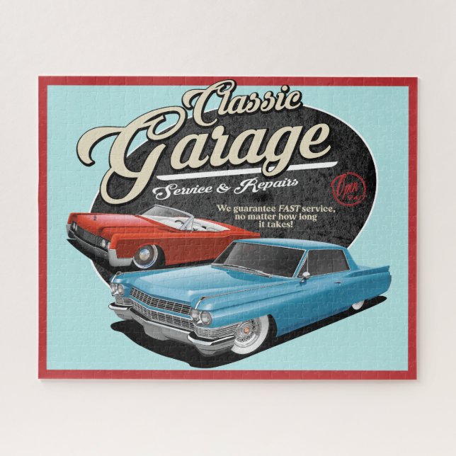 Rompecabezas de jigsaw en los autos clásicos de lo (Horizontal)