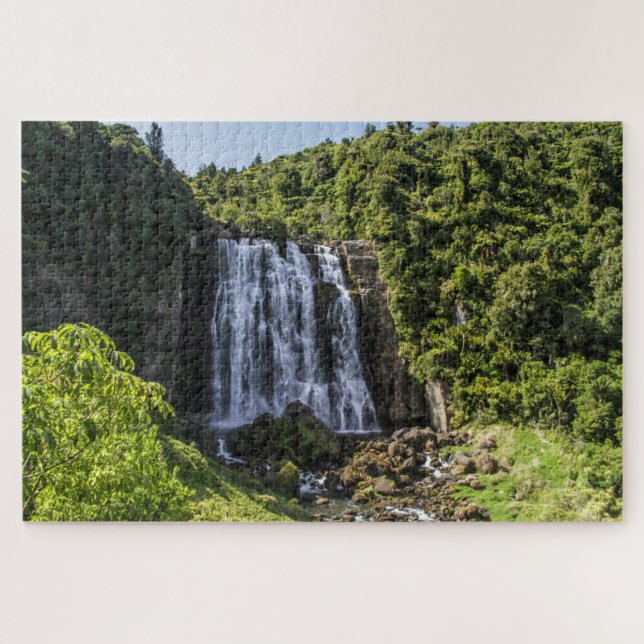 Rompecabezas de Jigsaw en Nueva Zelanda - Catarata (Horizontal)