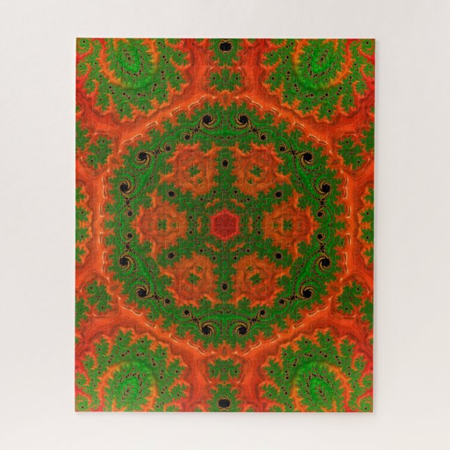Rompecabezas de Jigsaw, naranja y Kaleidoscopio Ve (Vertical)