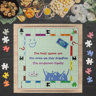 Rompecabezas de juego de mesa familiar divertido y