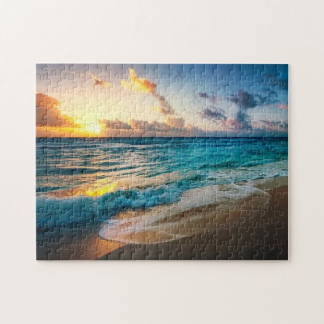 Rompecabezas de juegos de playa tropical (Horizontal)