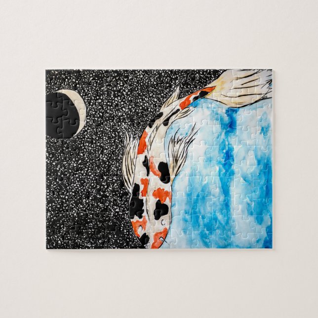 Rompecabezas de Koi del espacio (Horizontal)