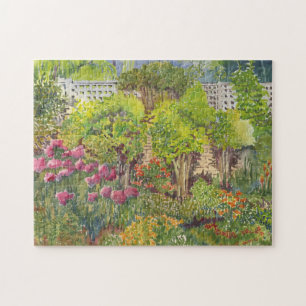 Rompecabezas de la acuarela del jardín de Jane