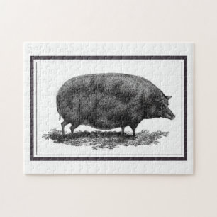 Rompecabezas de la aguafuerte del cerdo del