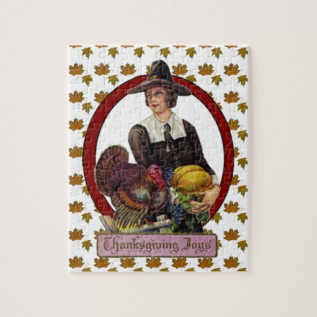 Rompecabezas de la alegría de Thankgiving (Vertical)