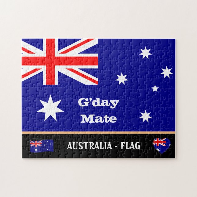 Rompecabezas de la bandera australiana y el rompec (Horizontal)