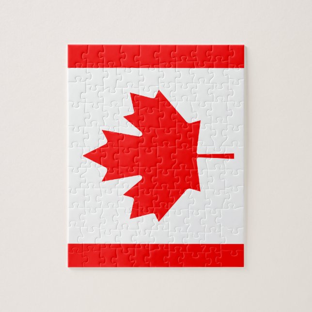 Rompecabezas de la bandera canadiense (Vertical)