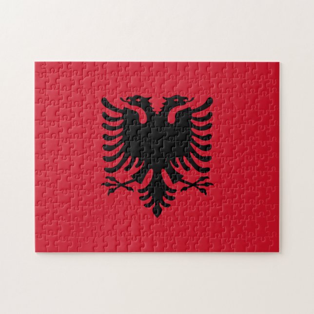 Rompecabezas de la bandera de Albania (Horizontal)