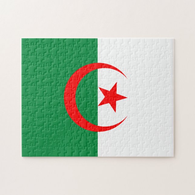 Rompecabezas de la bandera de Argelia (Horizontal)