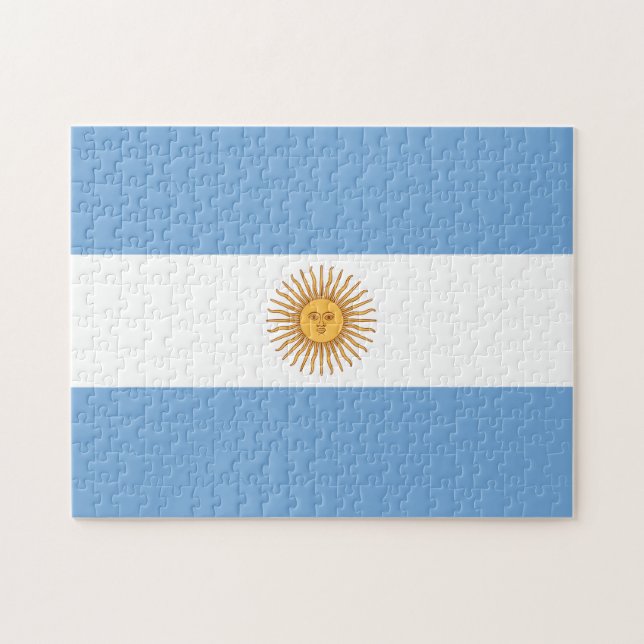 Rompecabezas de la bandera de Argentina (Horizontal)