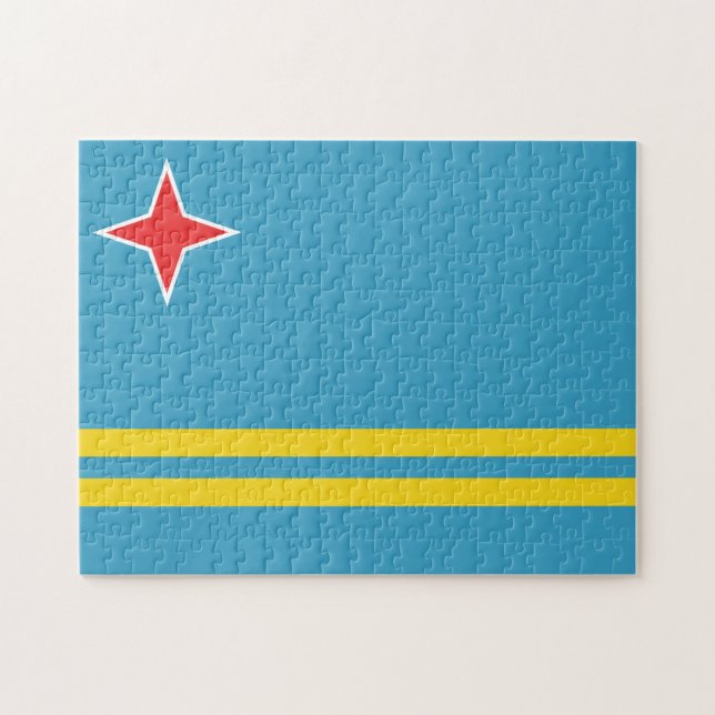 Rompecabezas de la bandera de Aruba (Horizontal)