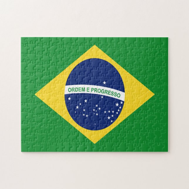 Rompecabezas de la bandera de Brasil (Horizontal)