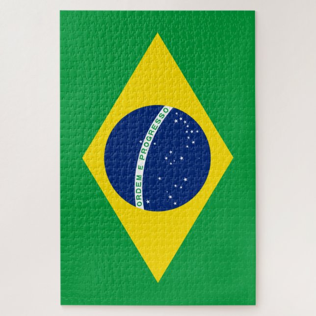 Rompecabezas de la bandera de Brasil (Vertical)