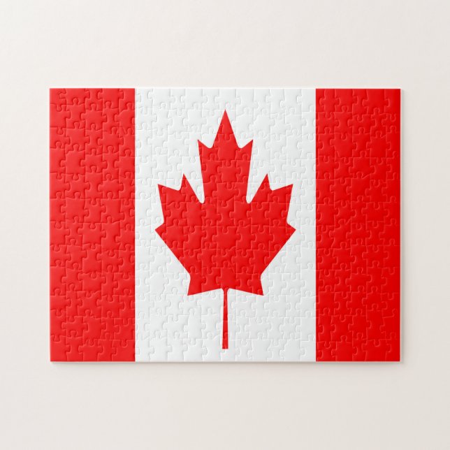 Rompecabezas de la bandera de Canadá (Horizontal)