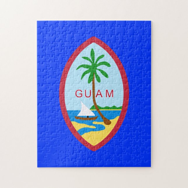 Rompecabezas de la bandera de Guam (Vertical)