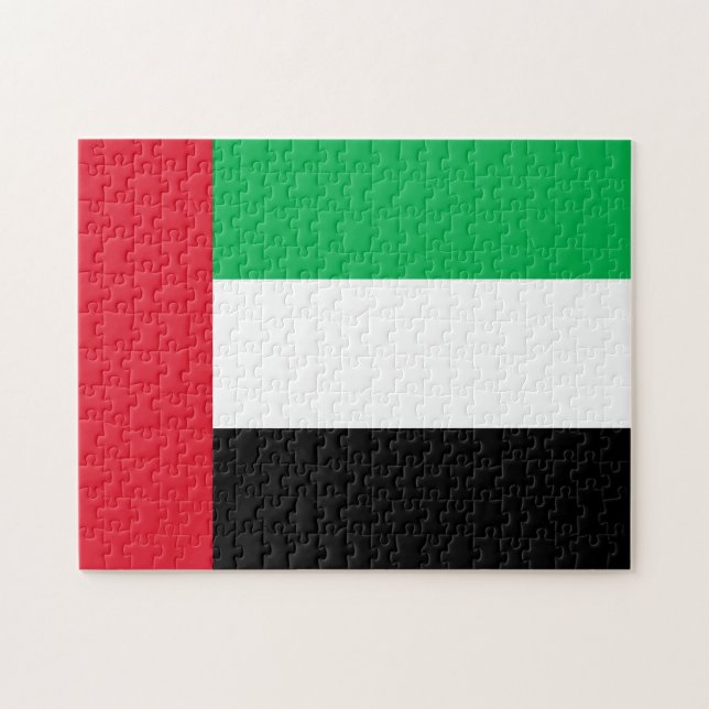 Rompecabezas de la bandera de los Emiratos Árabes  (Horizontal)