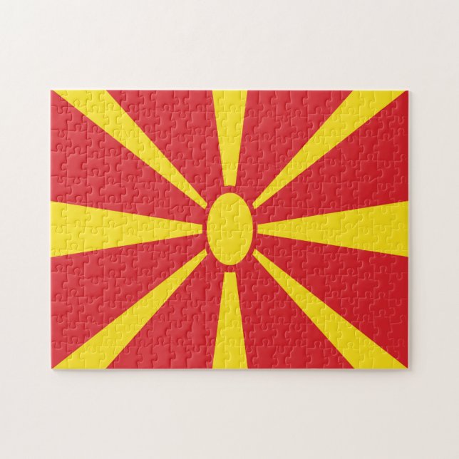 Rompecabezas de la bandera de Macedonia (Horizontal)