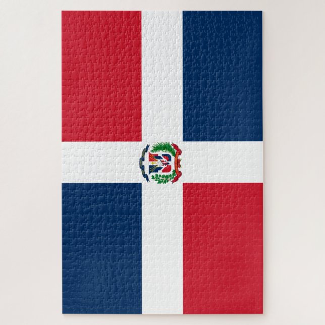 Rompecabezas de la bandera de República Dominicana (Vertical)