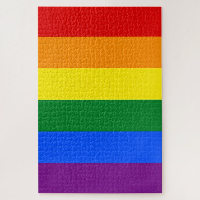 Rompecabezas de la bandera del orgullo arcoiris (Vertical)