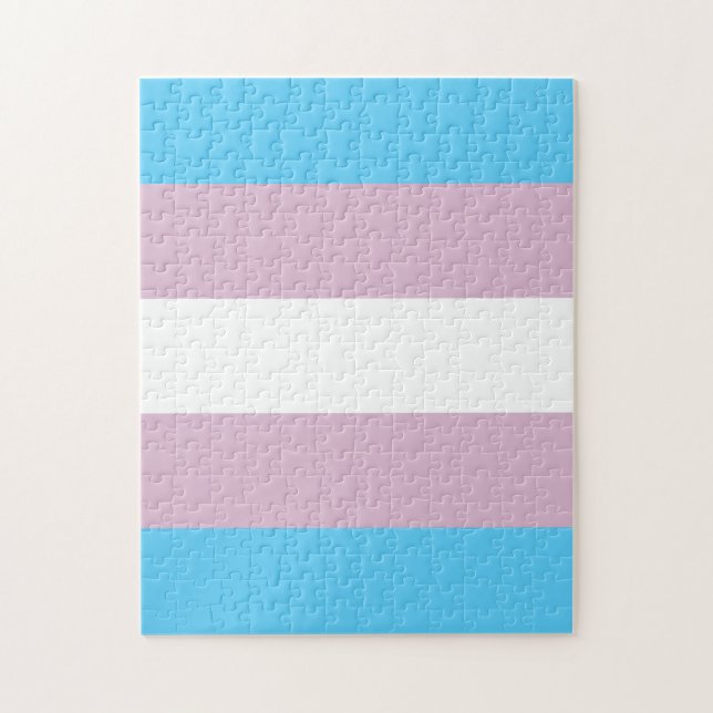 Rompecabezas de la bandera del transexual (Vertical)