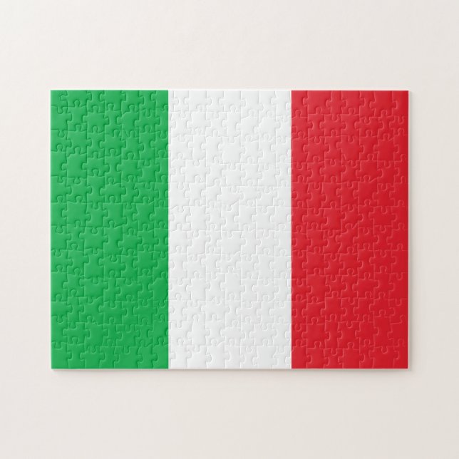 Rompecabezas de la bandera italiana (Horizontal)